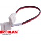 CONCLIP203528SS ROBLAN CLIP Connettore per Led strisce 8mm "due strisce" (c / 10 centimetri Cavo)