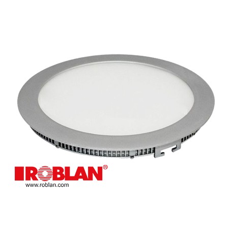 LEDPANEL12CH ROBLAN LED Downlight Circular 12W 100-240V 780Lm 3000K 172 x 22mm (ARO CROMO MATE)