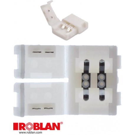  CONCLIP203528 ROBLAN Connector CLIP for Strips Led 8mm "two Strips" (NO CABLE) 