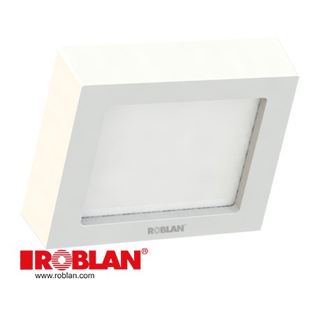 MOONS2589BC ROBLAN LED Panel MOON SURFACE Squared 11W 100-277V 800Lm 3000K 172 x 35mm (Spotligh Fixtures Whi..