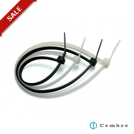 G300x4.8N 3041816 CEMBRE G300X4.8N (BLACK) PA6.6 CABLE TIE