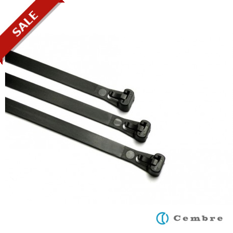 GR250X7.6N 3042640 CEMBRE GR250X7.6N (BLACK) PA6.6 CABLE TIE