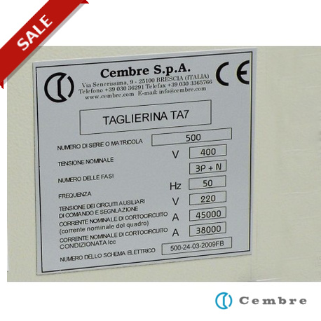 88401 4117570 CEMBRE PLAQUES MG-VRT-A 88401 (42X78 YE)