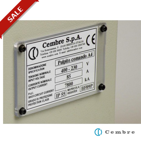 48902 4117030 CEMBRE PLATE MG-VRT-R 48902 (62X88 WH)
