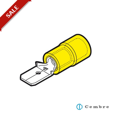 GKF-M608 2055672 CEMBRE GKF-M608 POLY. ISOL. FLACHSTECKER GELB