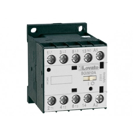 11BG0901A400 BG0901A400 LOVATO THREE-POLE CONTACTOR, IEC OPERATING CURRENT IE (AC3) 9A, AC COIL 50/60HZ, 400..
