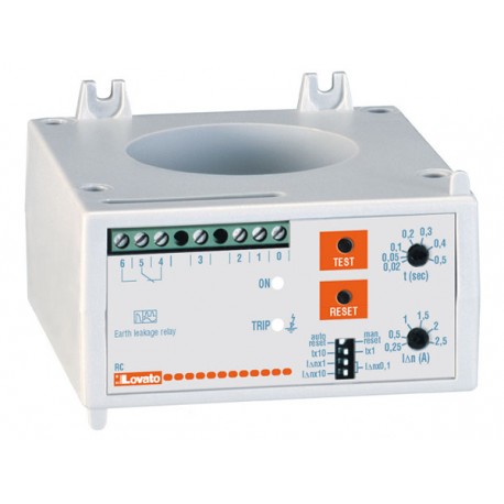 31RC60415 RC60415 LOVATO Relé diferencial a tierra con 1 umbral de disparo 110-240-415VAC TA Ø Int. 60mm