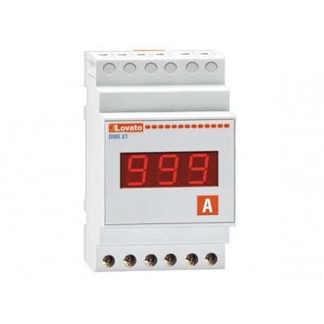 DMK81 LOVATO AMMETER, SINGLE PHASE, 1 CURRENT VALUE, 1 MAX CURRENT VALUE, 1 MIN CURRENT VALUE