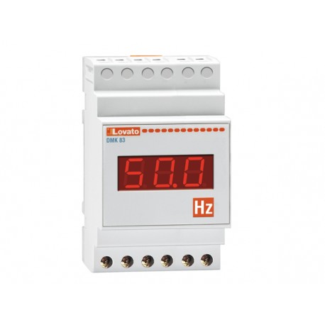 DMK83 LOVATO FREQUENCY METER, SINGLE PHASE, 1 FREQUENCY VALUE, 1 MAX FREQUENCY VALUE, 1 MIN FREQUENCY VALUE