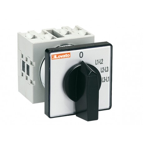 GX1667U LOVATO ROTARY CAM SWITCHE, GX SERIES, U VERSION FRONT MOUNT. VOLTMETER SWITCH, PHASE-PHASE L1-L2/L2-..