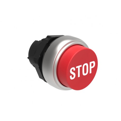 LPCB2134 LOVATO OPERATORE PULSANTE AD IMPULSO CON SIMBOLOGIA Ø22MM SERIE PLATINUM, SPORGENTE, STOP / ROSSO