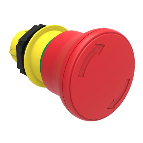 LPCB6644 LOVATO Seta Platinum bloqueo, desbloqueo por rotación conforme ISO 13850 Ø 40mm Rojo