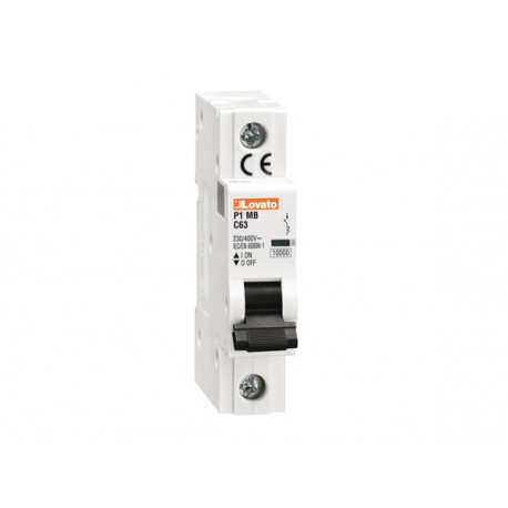 P1MB1PB20 LOVATO MINIATURE CIRCUIT BREAKER, 1P 10KA. 1 MODULE, B CARACTERISTIQUE, 20A