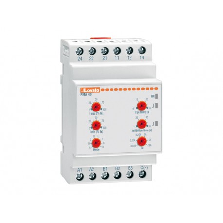 PMA40240 LOVATO Relé de protección Amperimétricos para sistemas monofásicos Mín. y Máx. 24÷240V AC/DC