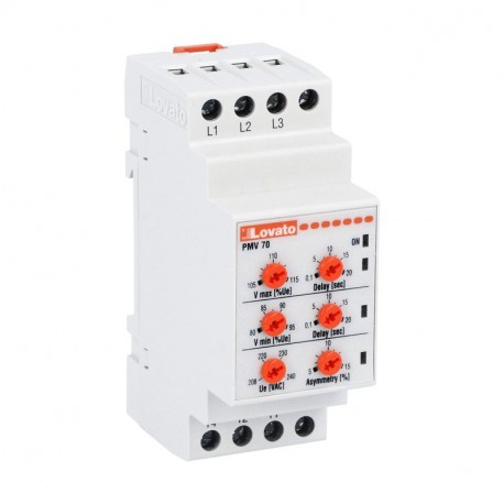 PMV70A240 LOVATO Relé de protección Voltimétrico trifásico sin neutro Multifunción 208÷240V AC