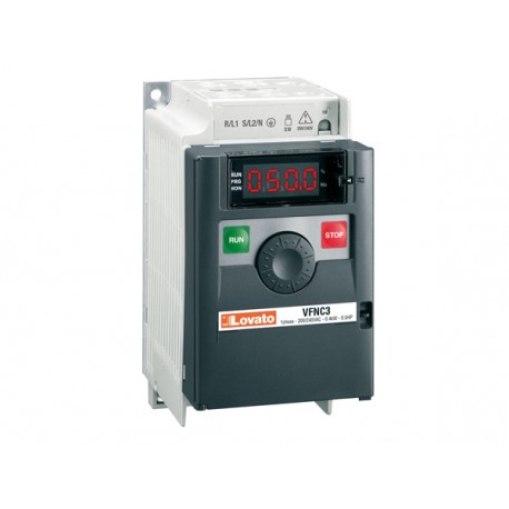 VFNC3S2004PLW LOVATO VARIABLE SPEED DRIVE, VFNC3 ULTRA-COMPACT TYPE, SINGLE-PHASE SUPPLY 200-240VAC 50/60HZ...