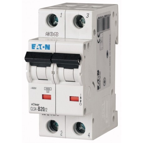CLS4-C6/2 263715 EATON ELECTRIC Miniature circuit breaker (MCB), 6A, 2 p, type C characteristic