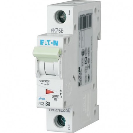 PLS6-B8-MW 242650 EATON ELECTRIC Int. magnetotérmico, 1P, curva B, 8A