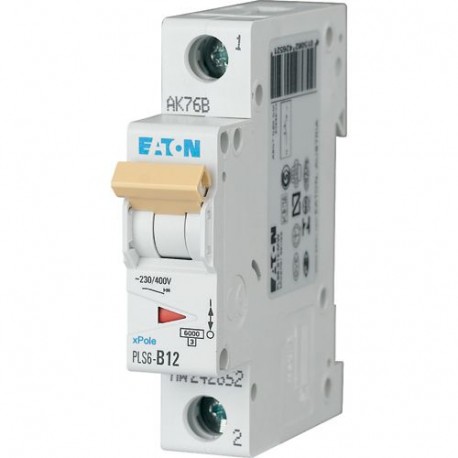 PLS6-B12-MW 242652 EATON ELECTRIC MCB, 1P, courbe B, 12A