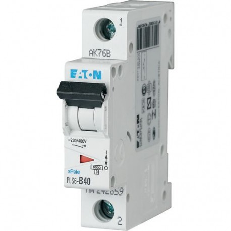 PLS6-B40-MW 242659 Y7-242659 EATON ELECTRIC Interruttore protettore, 40 A, 1p, curva caratteristica B