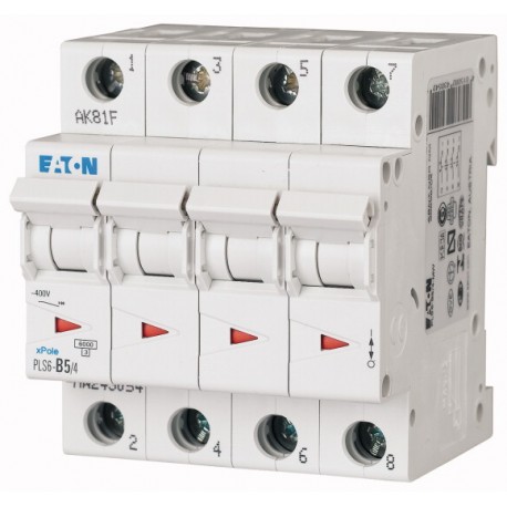 PLS6-C5/4-MW 243080 EATON ELECTRIC LS-Schalter, 5A, 4p, C-Char