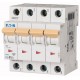 PLS6-C12/4-MW 243084 EATON ELECTRIC Перегрузки по току выключателя, 12А, 4 р, тип С характеристики