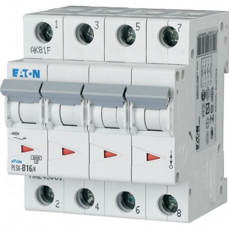 PLS6-C16/4-MW 243087 Y7-243087 EATON ELECTRIC PLS6-C16/4 INT. MT 6KA 4P C 16A