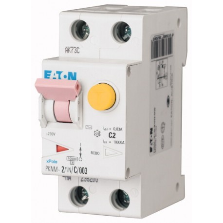 PKNM-2/1N/C/003-MW 235937 EATON ELECTRIC Interruptor Combinado, 1P+N, curva C, 2A, 30mA