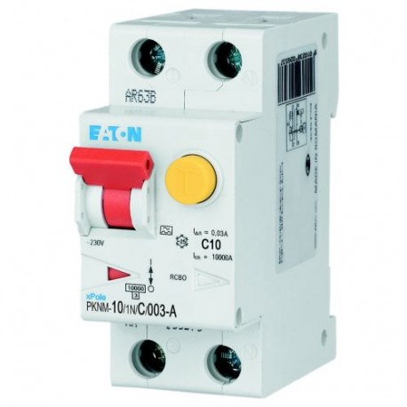 PKNM-10/1N/C/003-A-MW 236082 Y7-236082 EATON ELECTRIC Disjoncteur différentiel FI/LS, 10A, 30mA, courbe C-LS..