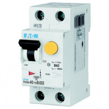 PKNM-40/1N/B/003-MW 236324 EATON ELECTRIC RCD/MCB combination switch, 40A, 30mA, miniature circuit-br. type ..