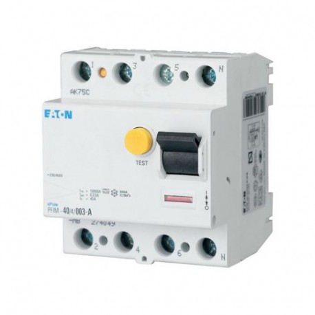 PFIM-80/4/03-MW 235420 Y7-235420 EATON ELECTRIC Interrupteur différentiel 80A 4p 300 mA type AC