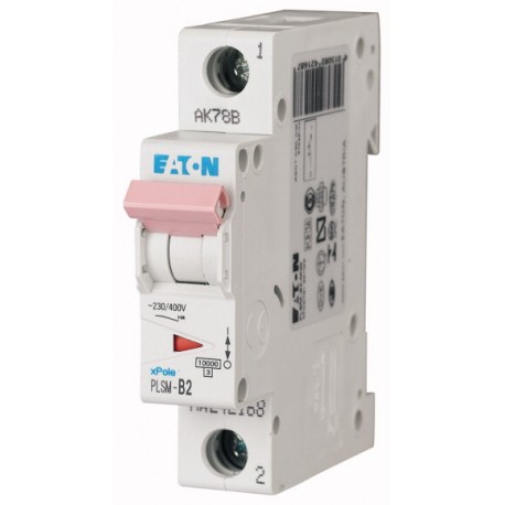 PLSM-B2-MW 242168 EATON ELECTRIC Disjoncteur modulaire, 2A, 1p, courbe B