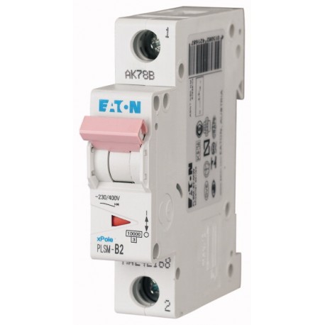 PLSM-B2-MW 242168 EATON ELECTRIC Interruttore protettore, 2A, 1p, curva caratteristica B