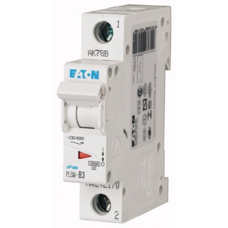 PLSM-C3-MW 242196 EATON ELECTRIC Over current switch, 3A, 1p, type C characteristic