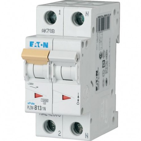 PLZM-D13/1N-MW 242357 EATON ELECTRIC За текущий переключатель, 13А, 1pole + N, тип D характеристической