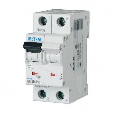 PLZM-D40/1N-MW 242363 EATON ELECTRIC Over current switch, 40A, 1pole+N, type D characteristic