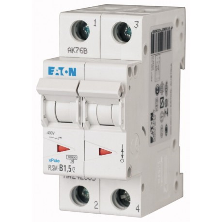 PLSM-B1,5/2-MW 242365 EATON ELECTRIC Miniature circuit breaker (MCB), 1, 5 A, 2 p, type B characteristic