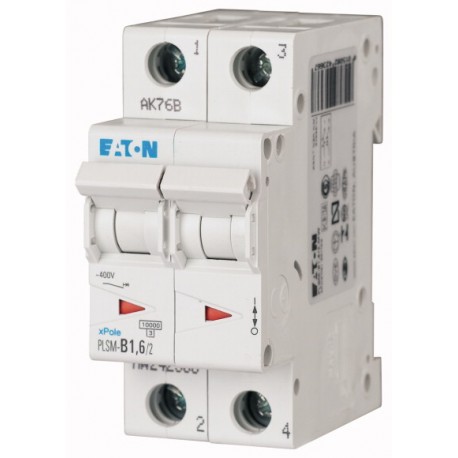 PLSM-B1,6/2-MW 242366 EATON ELECTRIC Over current switch, 1, 6 A, 2 p, type B characteristic