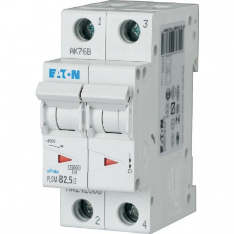 PLSM-B2,5/2-MW 242368 EATON ELECTRIC Int. magnetotérmico, 2P, curva B, 2,5A