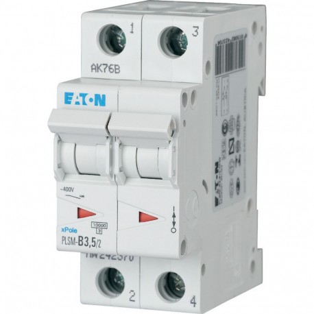PLSM-B3,5/2-MW 242370 EATON ELECTRIC Interruttore protettore 3,5A 2p curva caratteristica B
