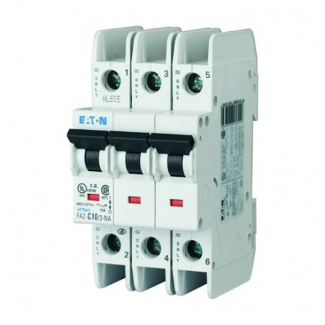 FAZ-D0,5/3-NA 102257 Y7-102257 EATON ELECTRIC Interruttore LS, 0,5A, 3p, curva caratteristica D, AC