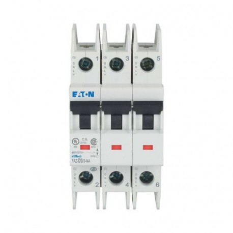 FAZ-D3/3-NA 102261 Y7-102261 EATON ELECTRIC Interruttore LS, 3A, 3p, curva caratteristica D, AC