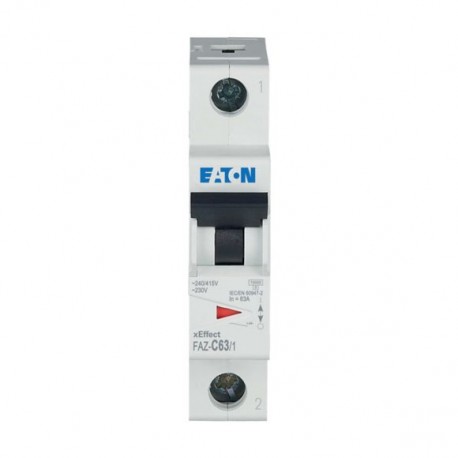 FAZ-C63/1 278567 EATON ELECTRIC Int. magnetotérmico FAZ, 63A, 1P, curva C