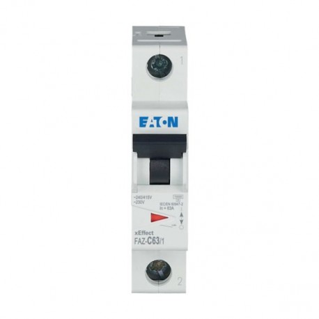 FAZ-C63/1 278567 Y7-278567 EATON ELECTRIC Interruttore LS, 63A, 1p, curva caratteristica C, AC