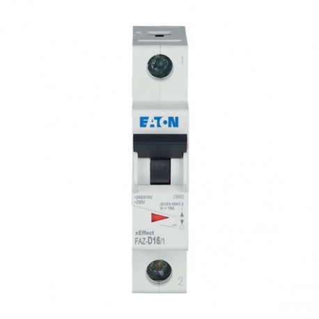 FAZ-D16/1 278584 EATON ELECTRIC Int. magnetotérmico FAZ, 16A, 1P, curva D