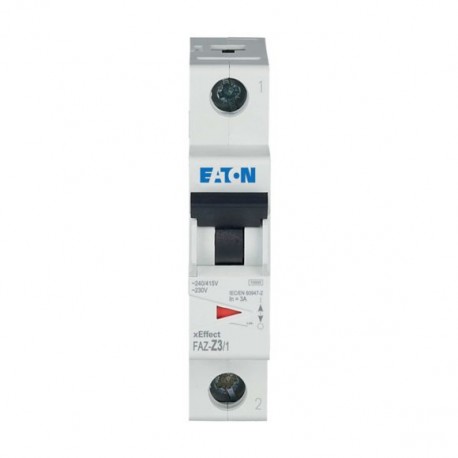 FAZ-Z3/1 278621 EATON ELECTRIC Автоматический выключатель 3А, кривая отключения Z, 1 полюс, откл. способност..