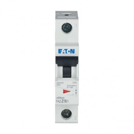 FAZ-Z16/1 278626 EATON ELECTRIC Автоматический выключатель 16А, кривая отключения Z, 1 полюс, откл. способно..