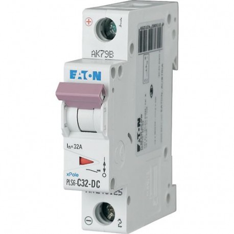 PLS6-C32-DC-MW 243125 0001609282 EATON ELECTRIC Over current switch, 32A, 1p, type C characteristic, DC