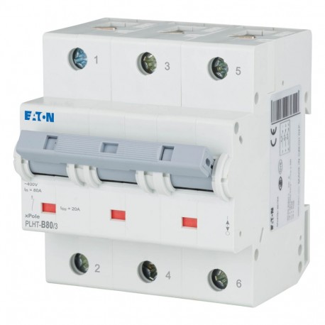 PLHT-B80/3 248030 EATON ELECTRIC Int. magnetotérmico, 3P, curva B, 80A
