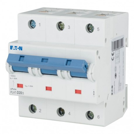 PLHT-D20/3 248042 EATON ELECTRIC Int. magnetotérmico, 3P, curva D, 20A